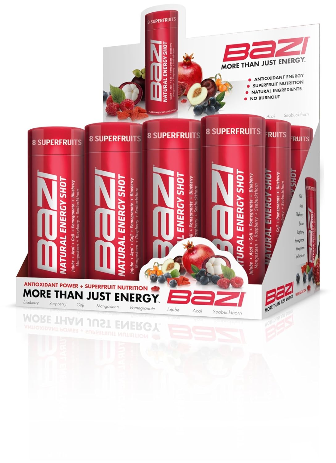 Bazi All Natural Energy Shot, 2Ounce (Pack of 12