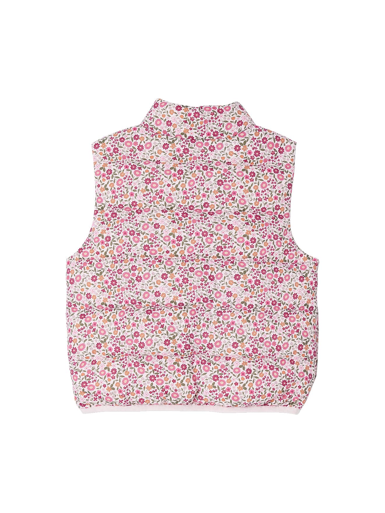 VERTBAUDET Doudoune Fille Sans Manches Motifs Fleurs Doublé