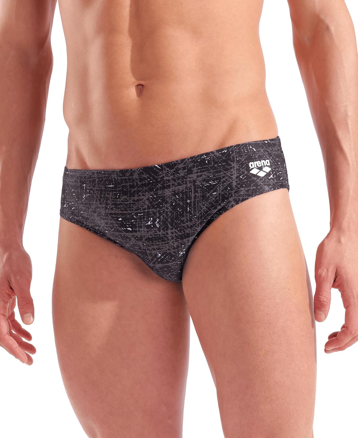 Arena Men's Arena Performance Men's Ribbed Swim Brief Sports Swimwear Training Bathing Suit