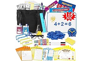 115 pcs Pretend School Play Set for Kids, Learning Fun at Home