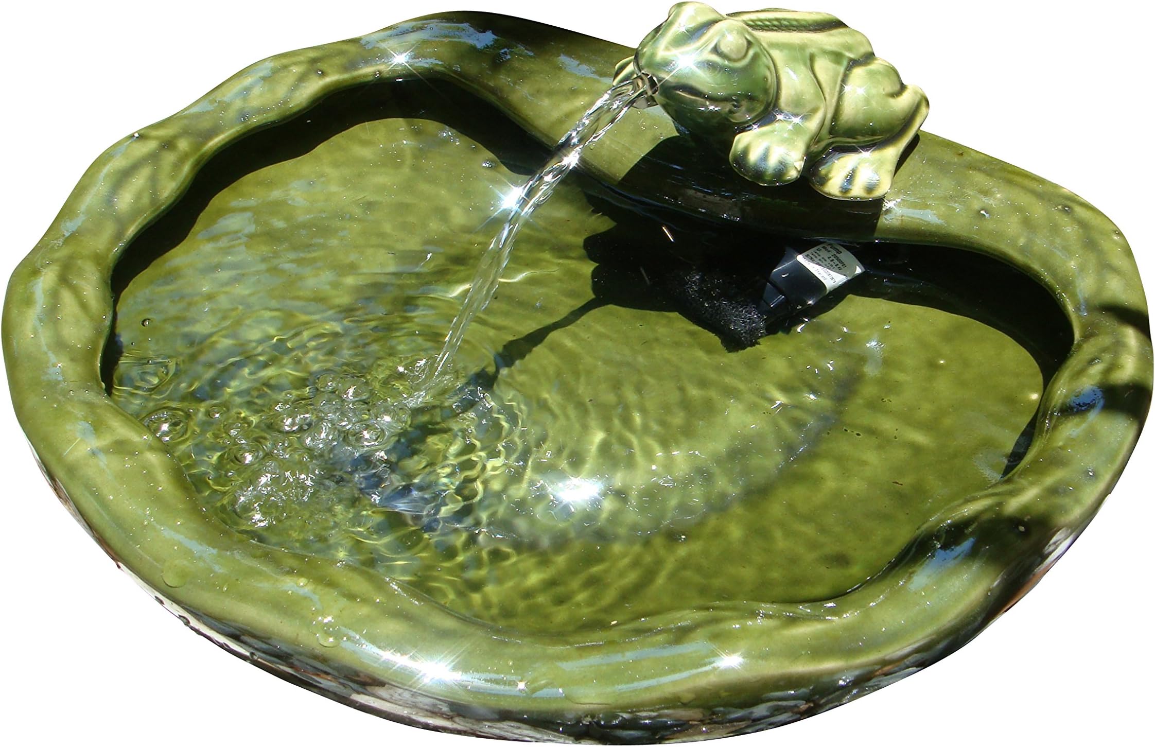 Solar Powered Frog Garden Water Feature
