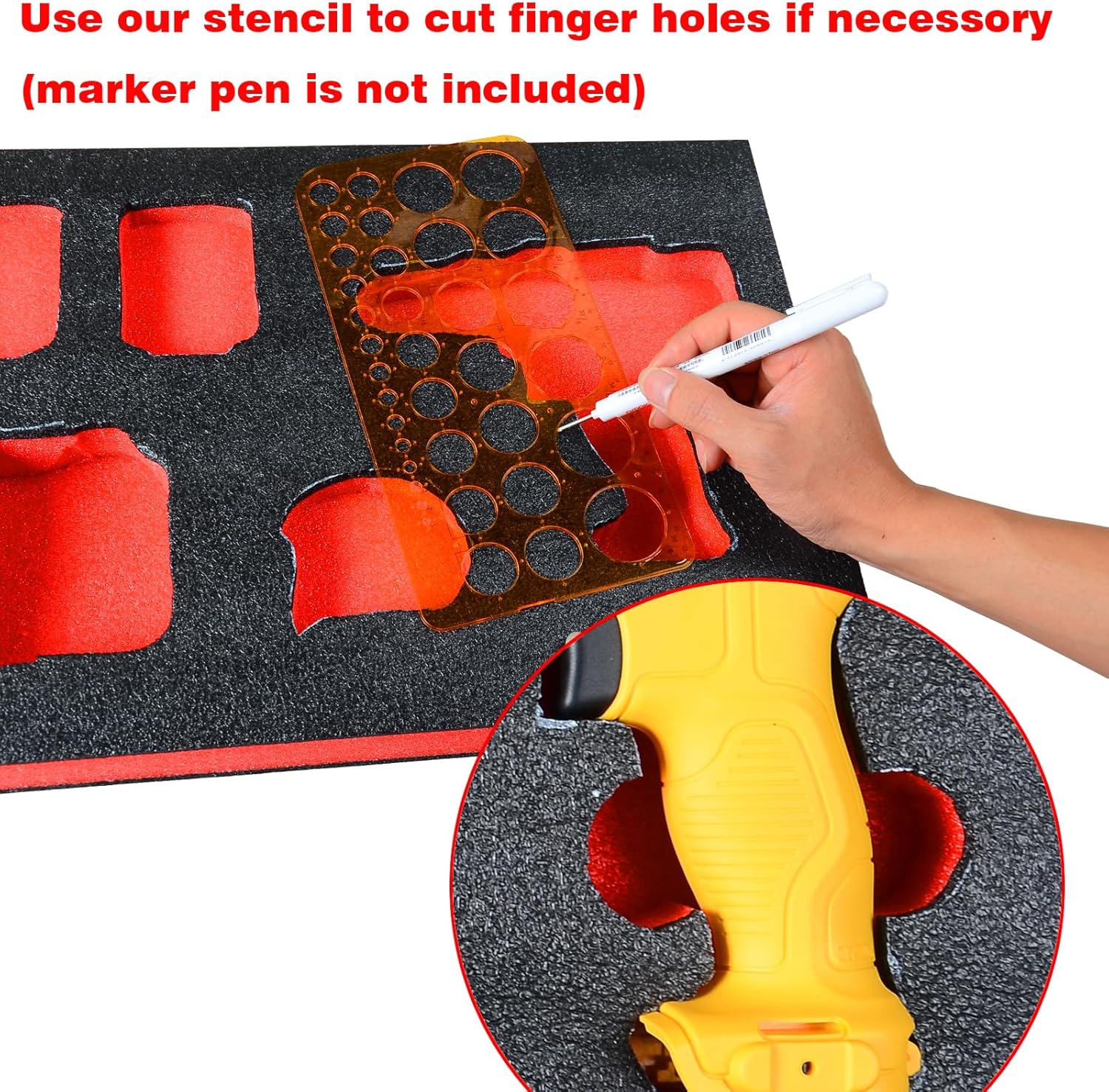 Tool Box Foam Inserts for tool chest hard case tool organizer 4 pack 16x10x1.2 inch,come with tool (16x10x1.2 inch, 4 pack)