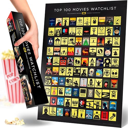 Official IMDb Top 100 Movies Scratch Off Poster | Premium