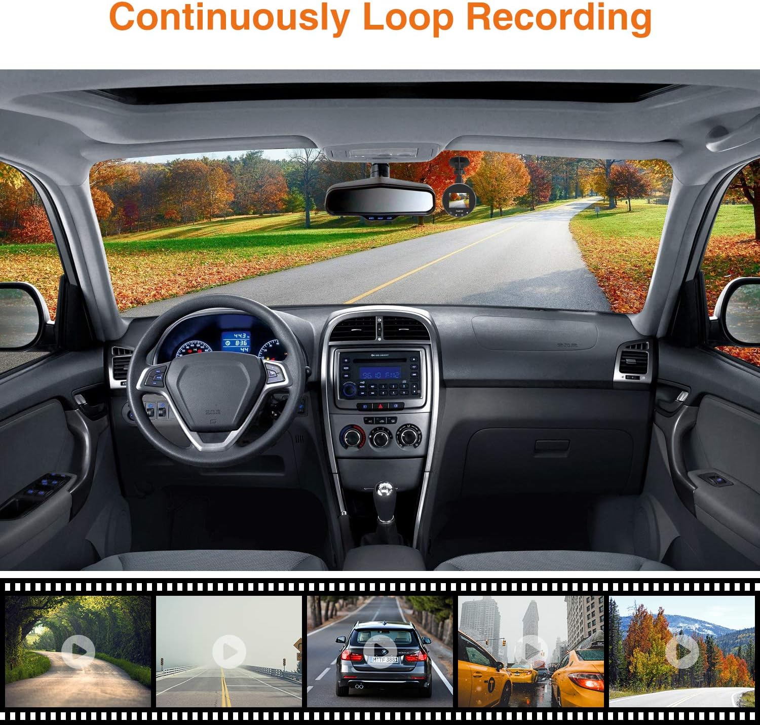 THiEYE Dash Cam 1080P Full HD Car DVR Dashboard Camera Recorder with Super Wide Angle, WDR, Loop Recording, Parking Monitor, G-Sensor and Clear Night Vision(Upgrade)