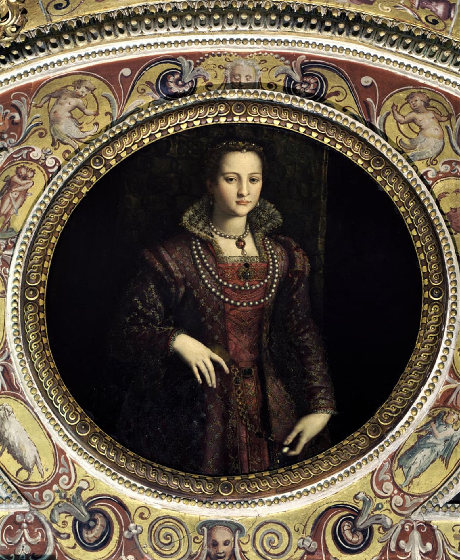 ARTXLXXBN Famous Print Painting Colorful Art Print Portrait of Eleonora Di Toledo by Alessandro Allori Canvas Art Decorations for Home Decor 60x90cm