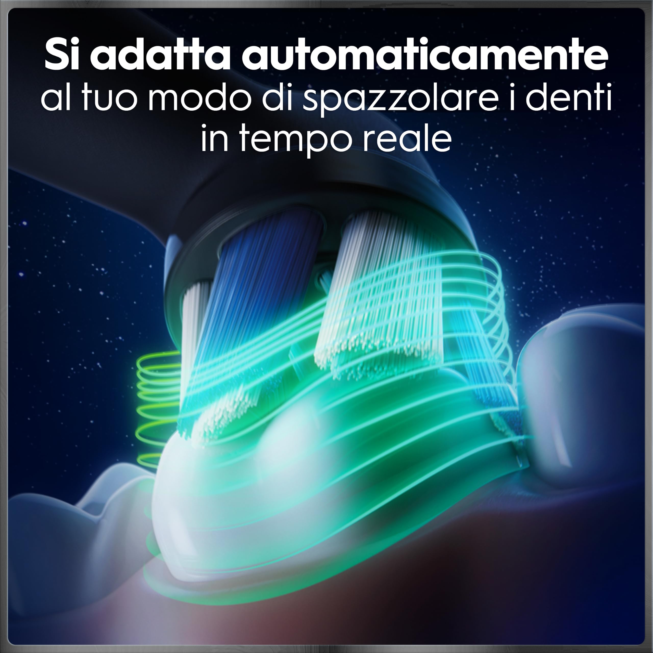 Oral-B iO 10 Spazzolino Elettrico, 3 Testine di Ricambio, Custodia, Nero - 3 Testina di Ricambio per Spazzolino Elettrico, Ricaricabile, Custodia da Viaggio Ricaricabile, Pulizia Denti Efficace