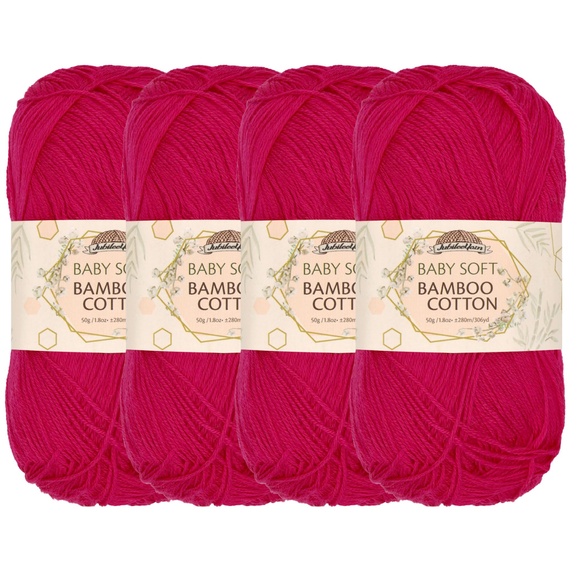 JubileeYarn Bamboo Cotton Sport Yarn - Gingerbread Color, 8 Skeins (50g Each) - View #3