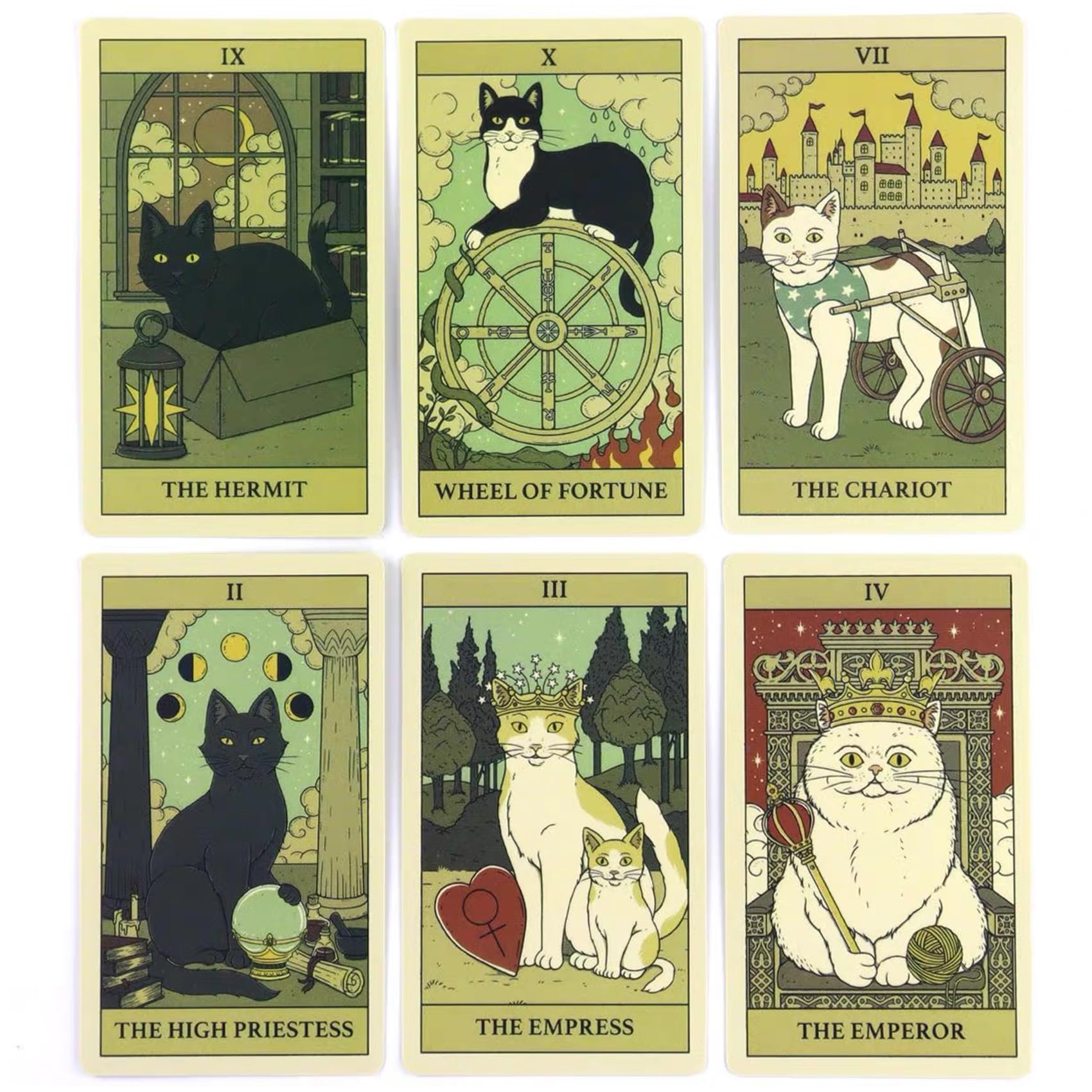 Cat Tarot Cards for Beginners - Cats Rule The Earth Tarot Cards, 78 Tarot Cards, English Party Games Card Games - Image 4