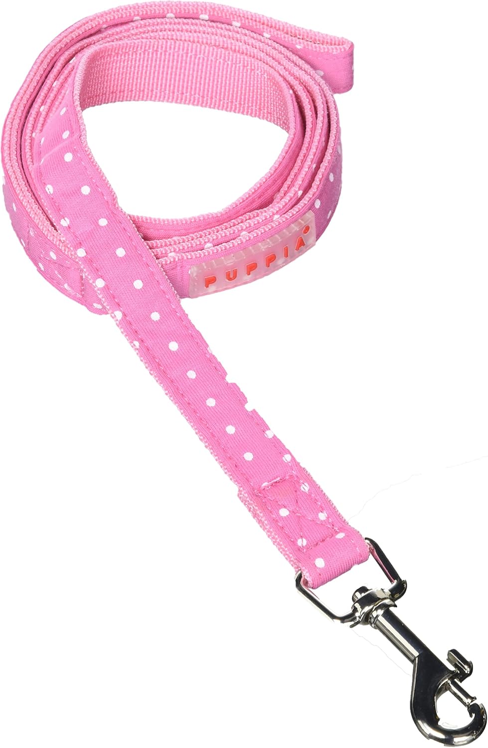 Puppia Dotty Dog Leash Polka Dot Pattern for Summer Fashion for Small Dogs 55 Inches - Beige - Large