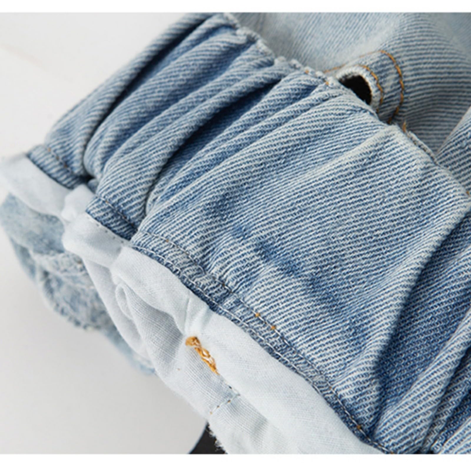 Generico Jeans Ragazzo 13 Anni-Pantaloncini Misti per Ragazzi con Elastico in Vita per L'Estate, Pantaloncini in Denim Casual Larghi per Bambini dai 5 ai 14 Anni, Leggeri e Resistenti, da Indossare