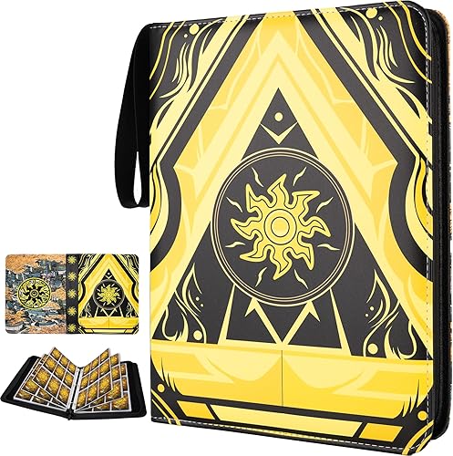 Vista 8 de Carpeta de tarjetas de 9 bolsillos para tarjetas MTG/YGO/PTCG/Juego, con capacidad para 900 tarjetas, libro coleccionista de tarjetas premium