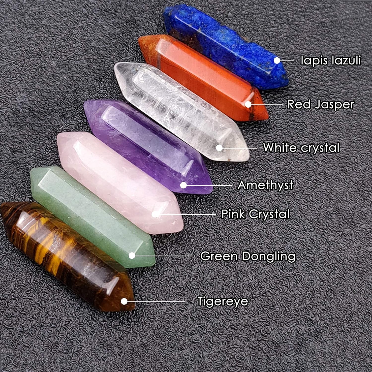 Premium Healing Crystals Kit in Gift Box,7 Chakra Set Tumbled Stones ...