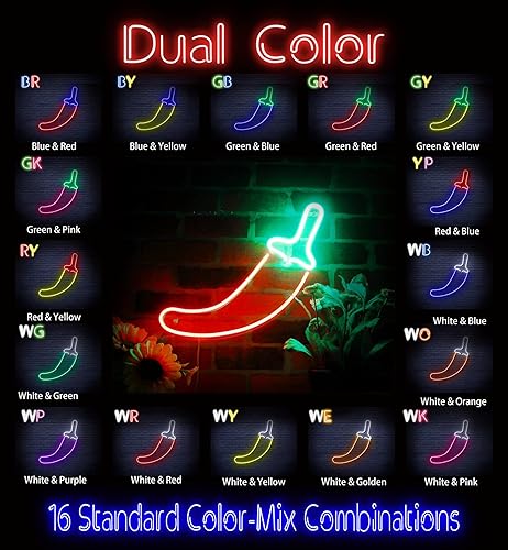 Miniatura 2 de ADVPRO Red Pepper Flex Silicone LED Neon Sign - Verde y Rojo - st16s42-fnu0405-gr