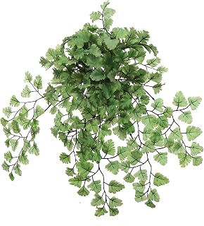 Larksilk 23x Artificial Maiden Hair Fern - Beautifully Realistic & Long-Lasting Greenery for Home & Office Decor - Low Maintenance, Lifelike Ferns for Indoor Spaces