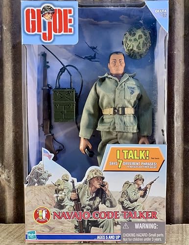 Gi Joe 12 Inch Navajo Indian Navaho Code Talker Figure: Says 7 Different Phrases! In Najavo Code and English!