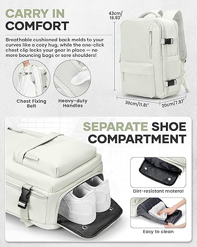 Vista 32 de VECAVE Mochila de viaje para laptop, mochila aprobada para vuelos,Mochila deportiva para universidad casual, E-peacockblue, Mochila para laptop