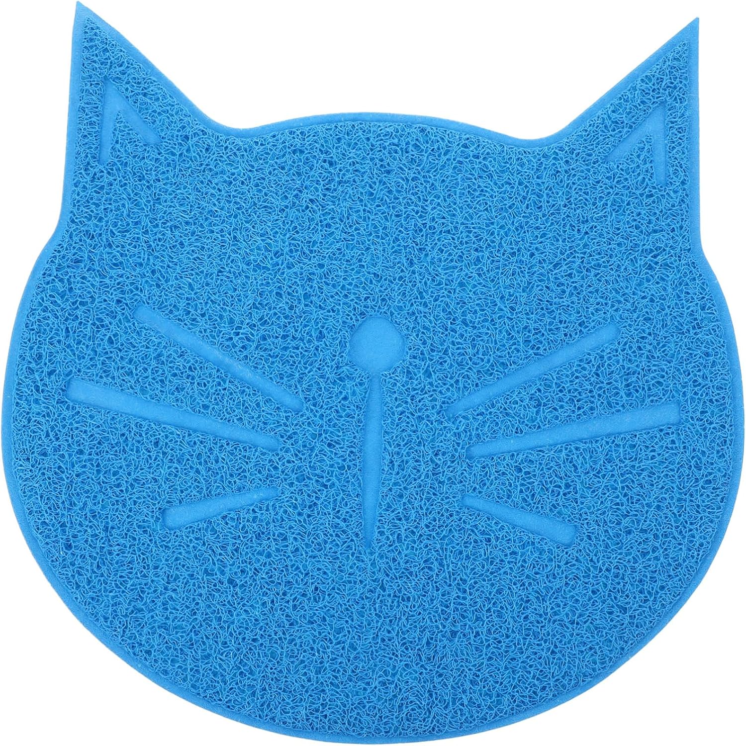 Kisangel Cat Shaped Placemat Dog Food Mat PVC Pet Mat Non-Slip Water-Resistant Feeding Accessory