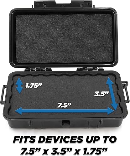 Miniatura 2 de CASEMATIX Estuche rígido pequeño impermeable de 9.5 pulgadas con espuma personalizable para electrónica portátil, herramientas y accesorios, funda