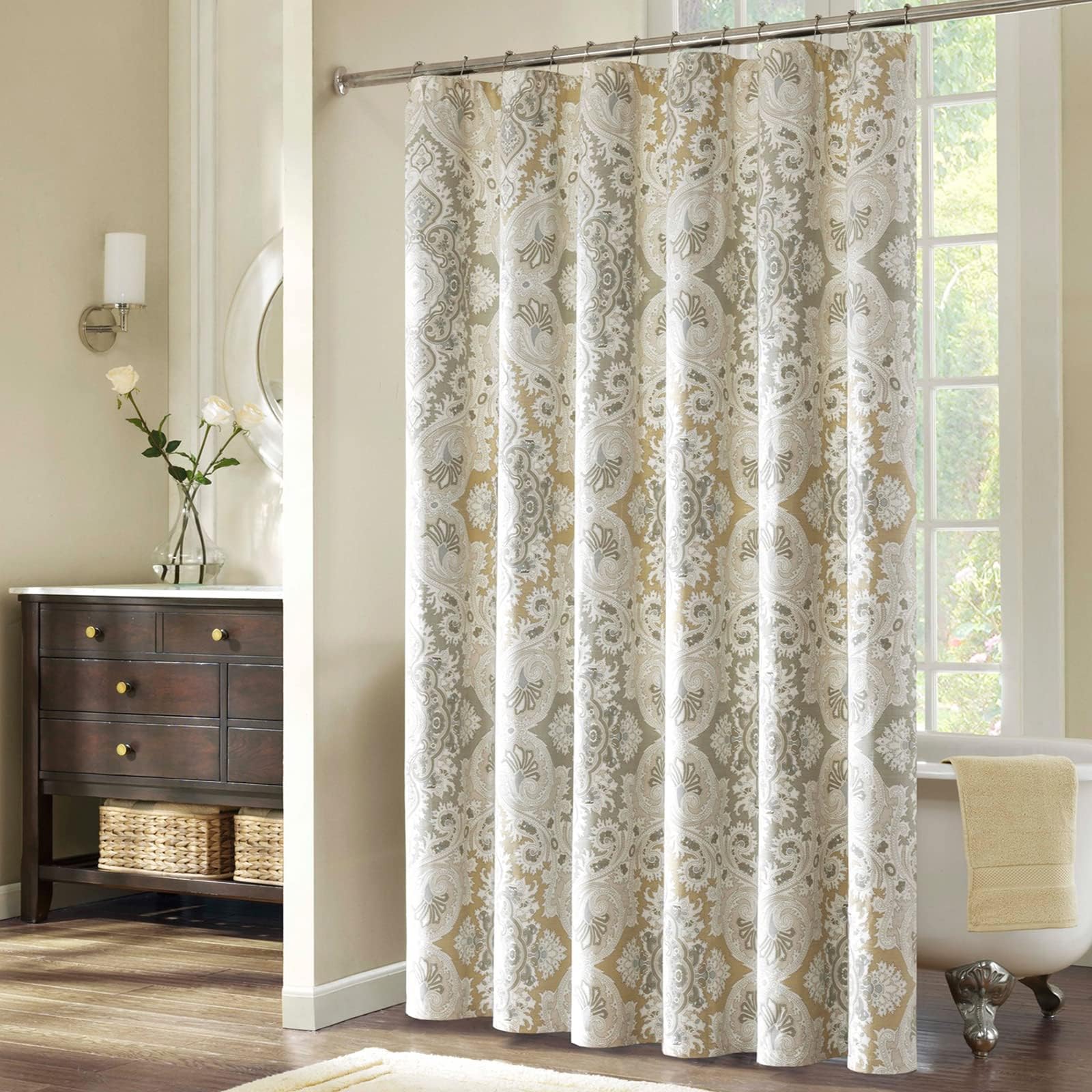 DS BATH Madamoiselle Seashell Shower Curtain,Waterproof