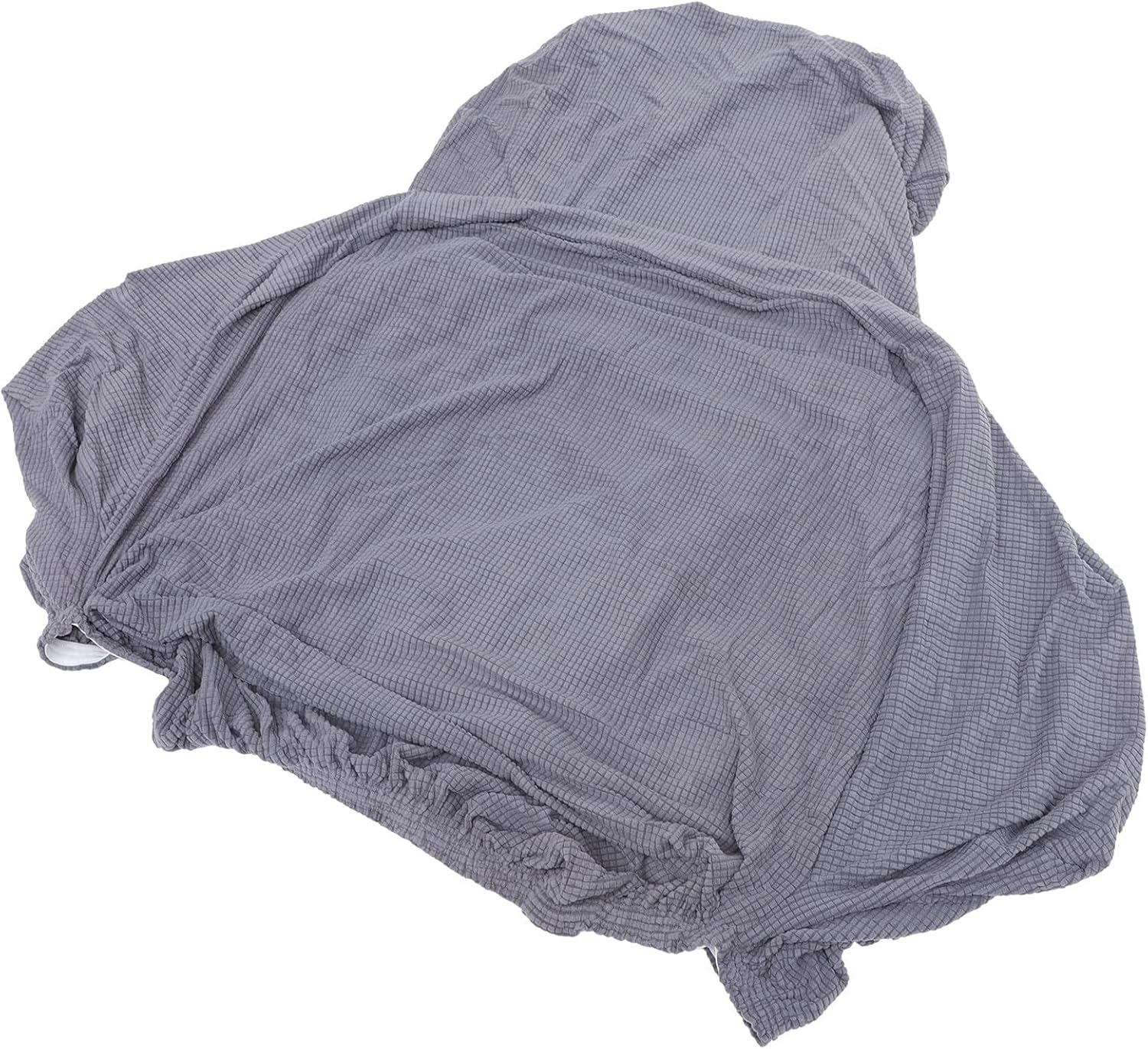 Stretch Chaise Lounge Recliner Cover, Thick Plush Polyester Fleece Slipcover, Full Elastic Chair Protector for Indoor Reclining Sofa, Single Seat Set, Light Gray