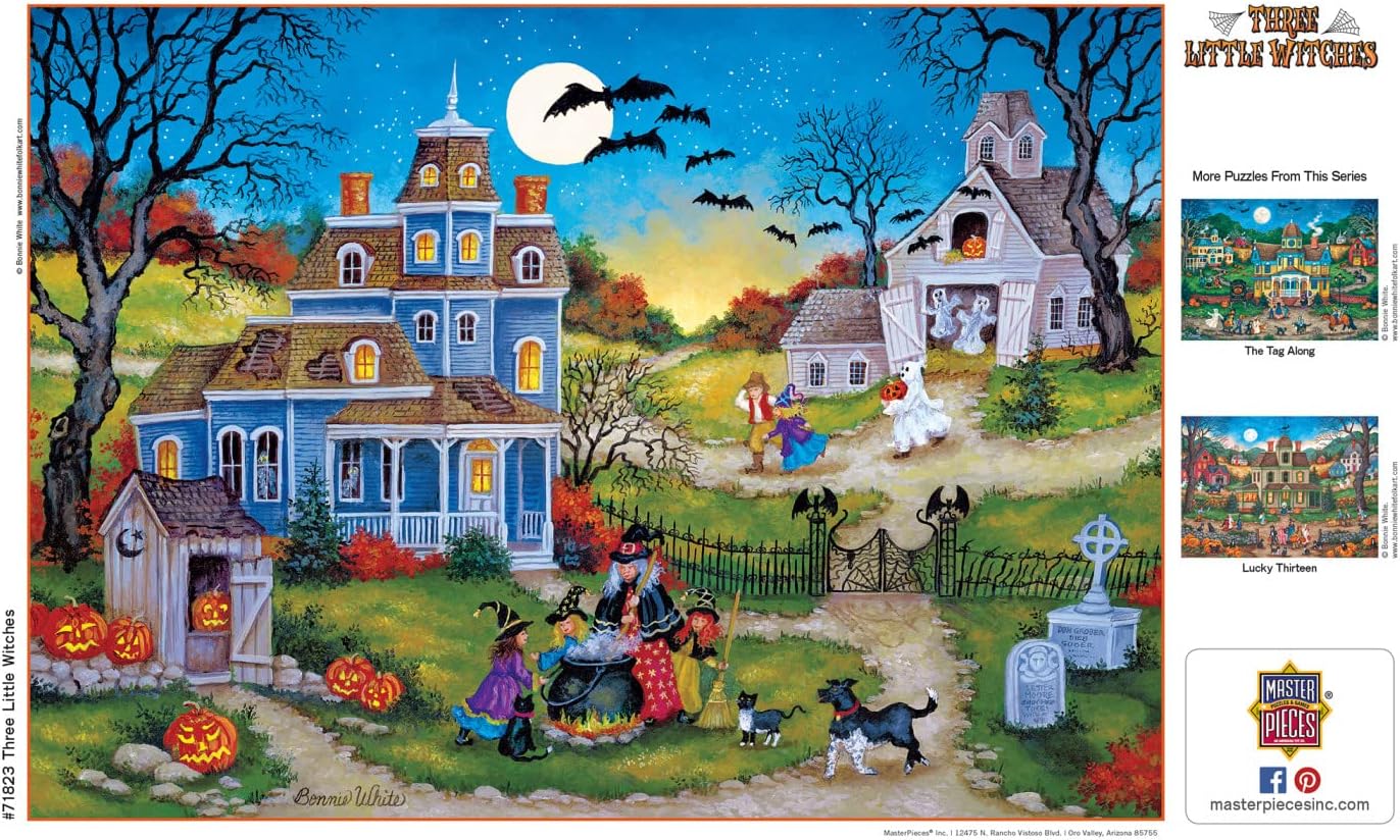 MasterPieces 1000 Piece Halloween Jigsaw Puzzle - Three Little Witches - 19.25"x26.75"