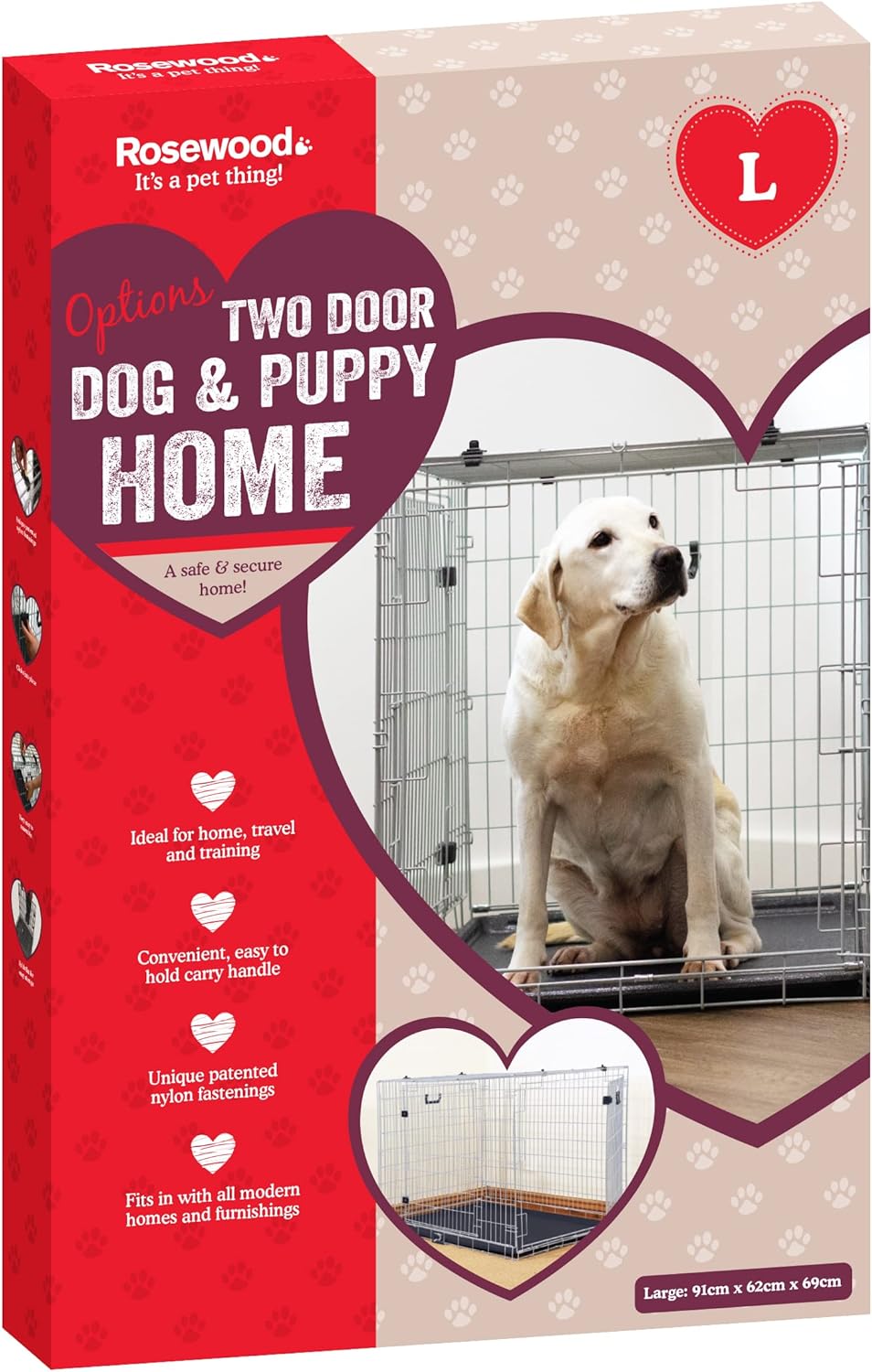 Rosewood Options Dog Cage Extra Large 107cm x 71cm x 79cm Amazon.co.uk Pet Supplies