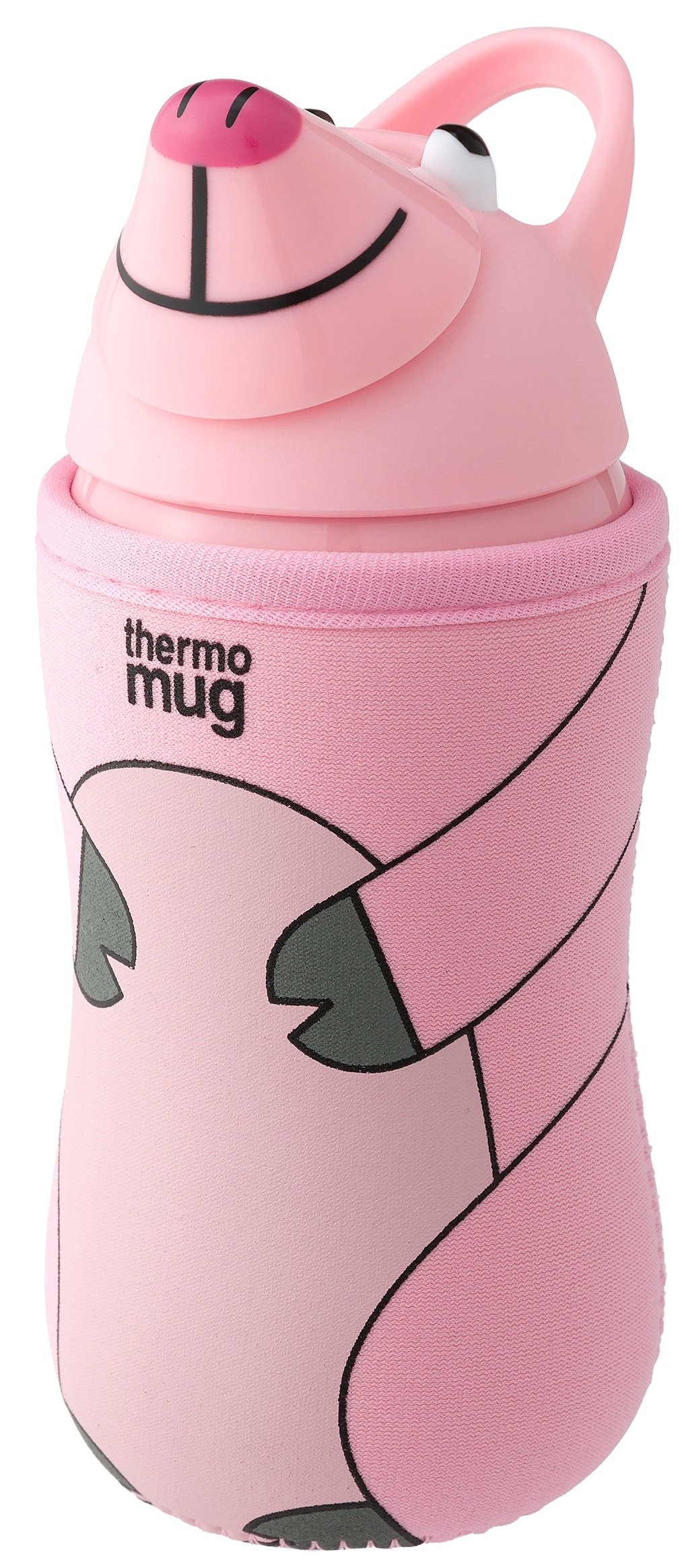 Gourde Thermo Mug Animal Bottle Rose Cochon 380ml isotherme pour enfant