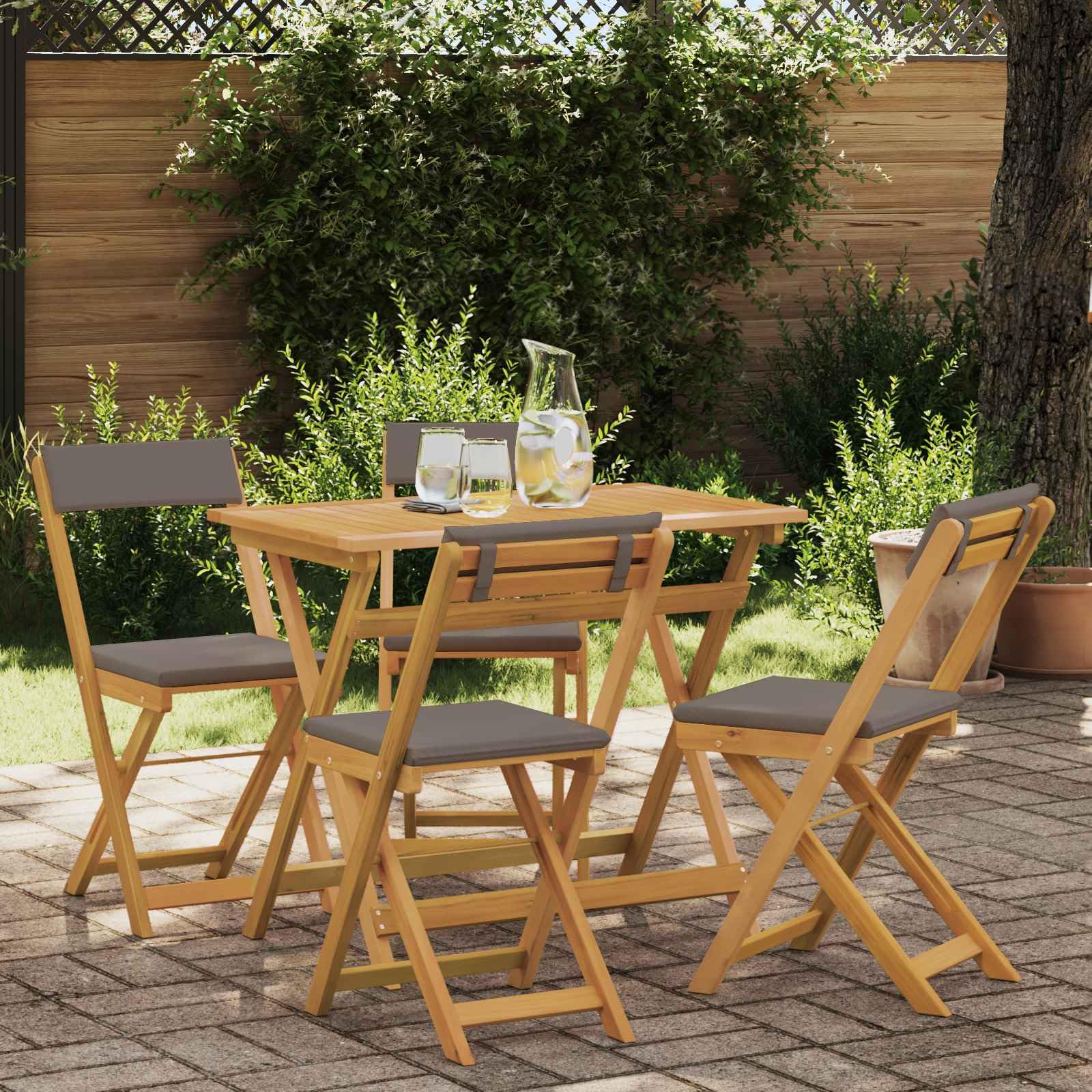 Chaises de jardin pliantes en acacia pour vos terrasses