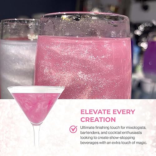 Miniatura 5 de Snowy River Cocktail Sparkle - Purpurina comestible natural para cócteles, vino, champán y refrescos, perfecta para fiestas o espolvorear pasteles