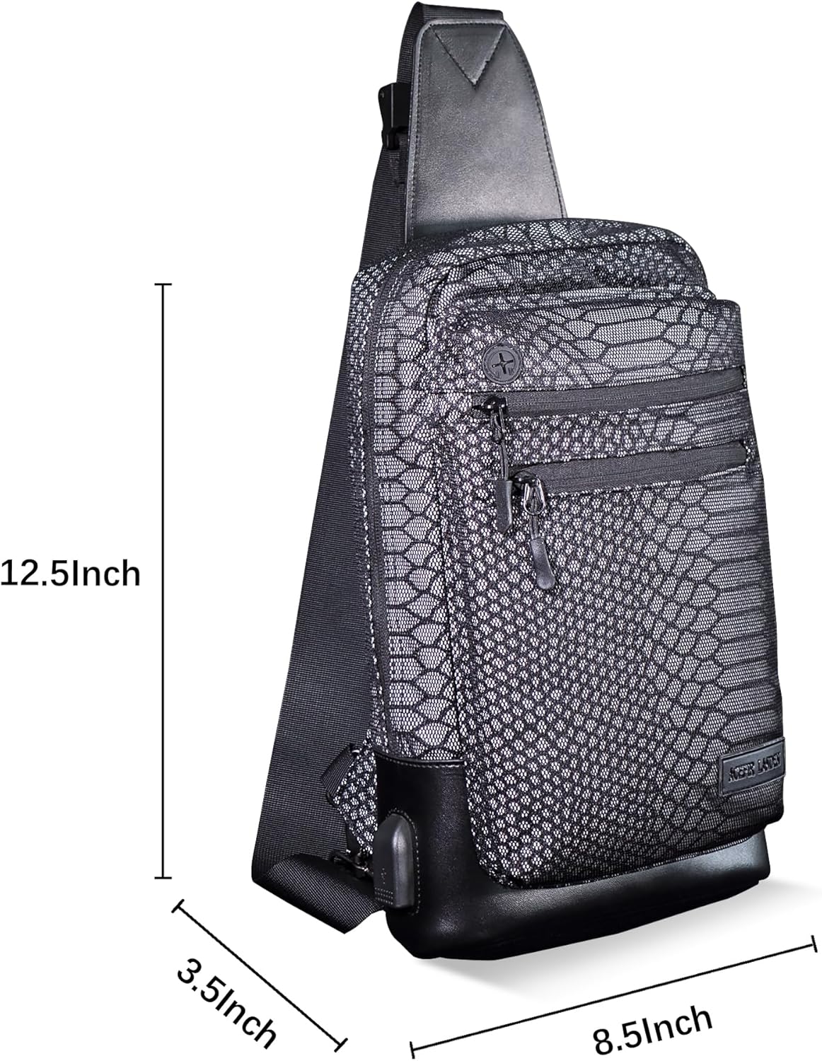 Full Reflective Waist Bag, Multifunctional Crossbody Sling Bag,Cycling Bag with Shoulder Strap