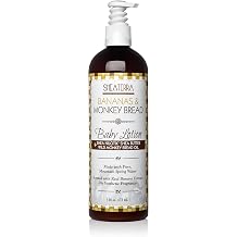 Shea Terra Organics Mama and Baby Collection | Bananas & Monkey Bread Baby Lotion | Non Toxic All Natural Emollient with Baobab and Shea Butter for Dry Skin 16oz