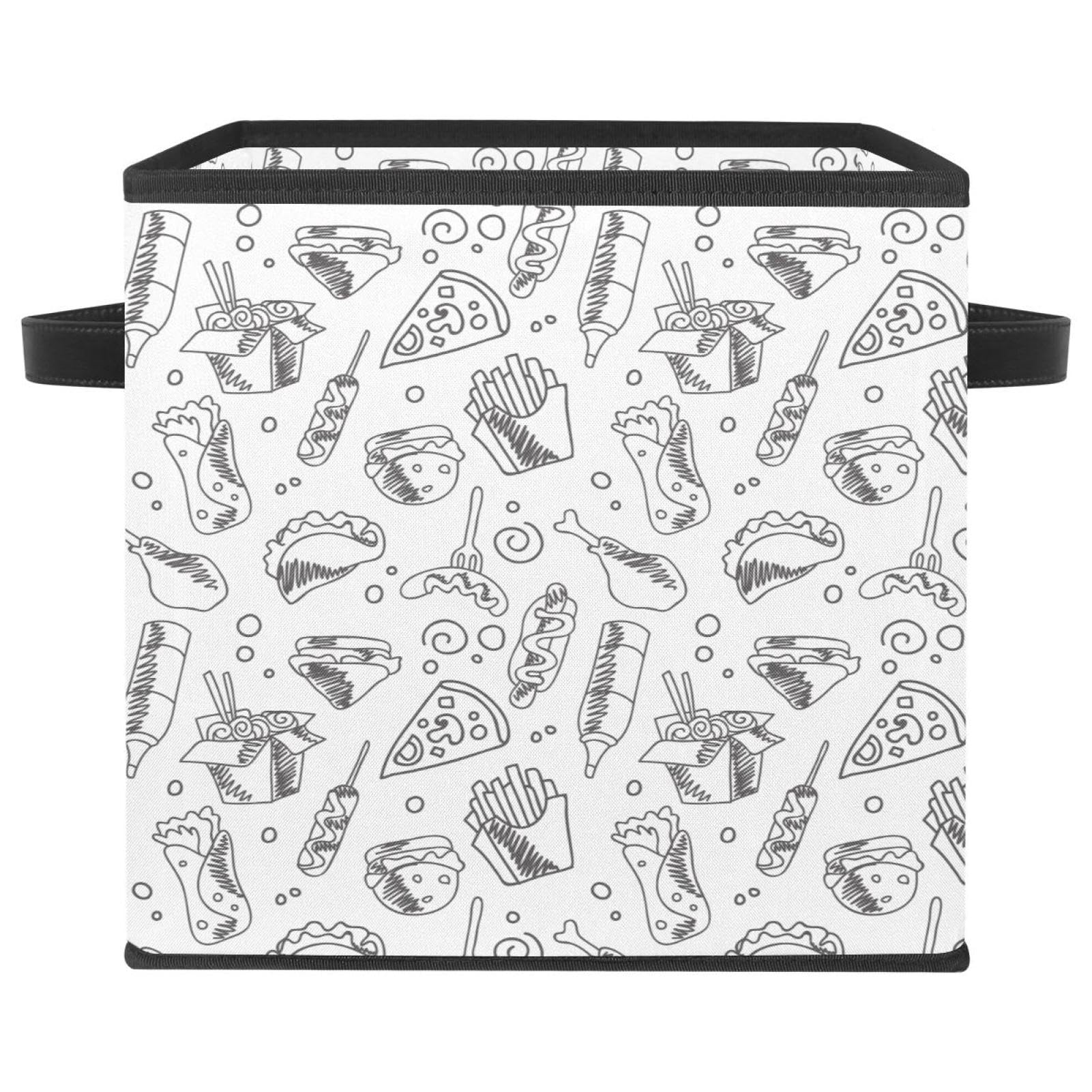Boîte de rangement cube avec poignées pour organiser la chambre et la maison