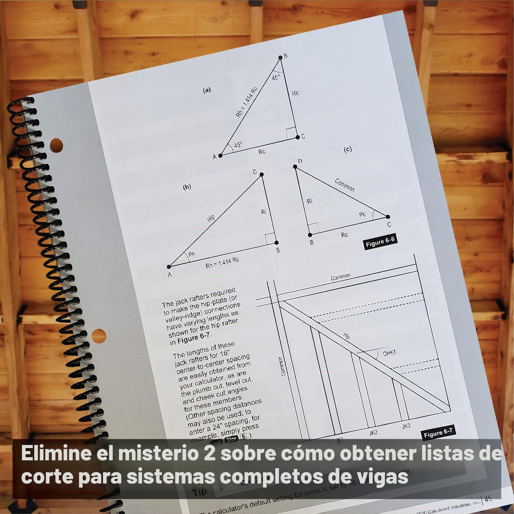 Calculated Industries 2140 Construction Master Pro - Libro de trabajo y guía de estudio | 4 secciones completas | Desarrollo del sitio | Pies, losas, paredes | Encuadre | Acabado | Problemas de