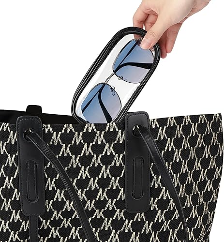 Miniatura 6 de Linkidea Bolsa de gafas de sol de gran tamaño, bolsa de viaje compatible con QUAY NIVEL OUTTEMPO Carrera ChampionSafari, Transparente