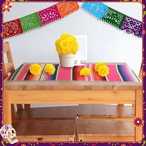Miniatura 5 de Funtery 50 cabezas de flores de caléndula a granel, decoración del día de los muertos, decoración de altar de ofendas, día de muertos, 9 piezas de