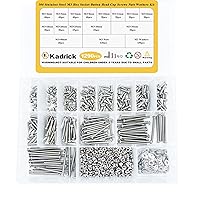 Vista 7 de Kadrick Tornillos métricos pequeños adecuados para impresora 3D DIY, surtido de tornillos y tuercas M3 de 400 piezas, cabeza de casquillo hexagonal