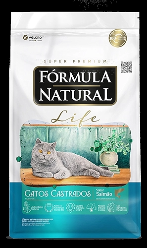 Fórmula Natural Life Ração Seca Para Gatos Castrados Sabor Salmão 1Kg