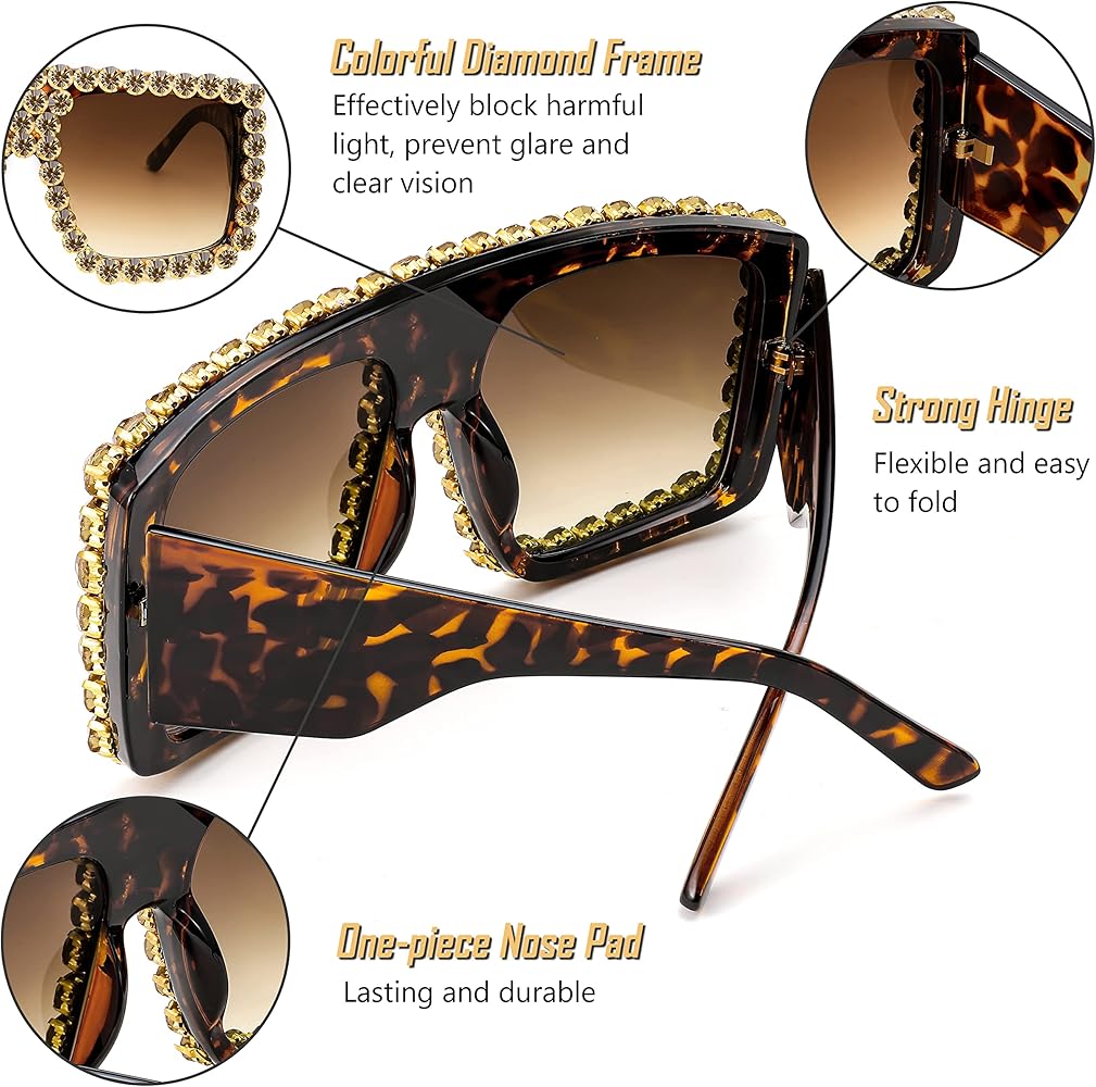 Amazon.com: FEISEDY Oversized Square Sunglasses for Women with