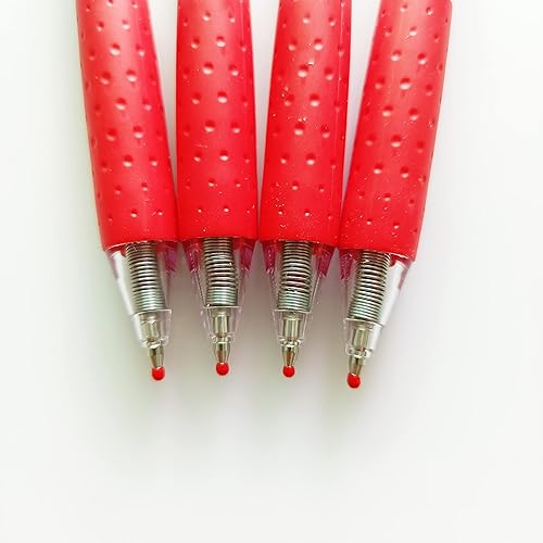 Miniatura 4 de Sencoo Paquete de 10 bolígrafos de gel rojos, retráctiles, punta fina, bolígrafo de escritura para oficina, escuela, estudiantes, regalo