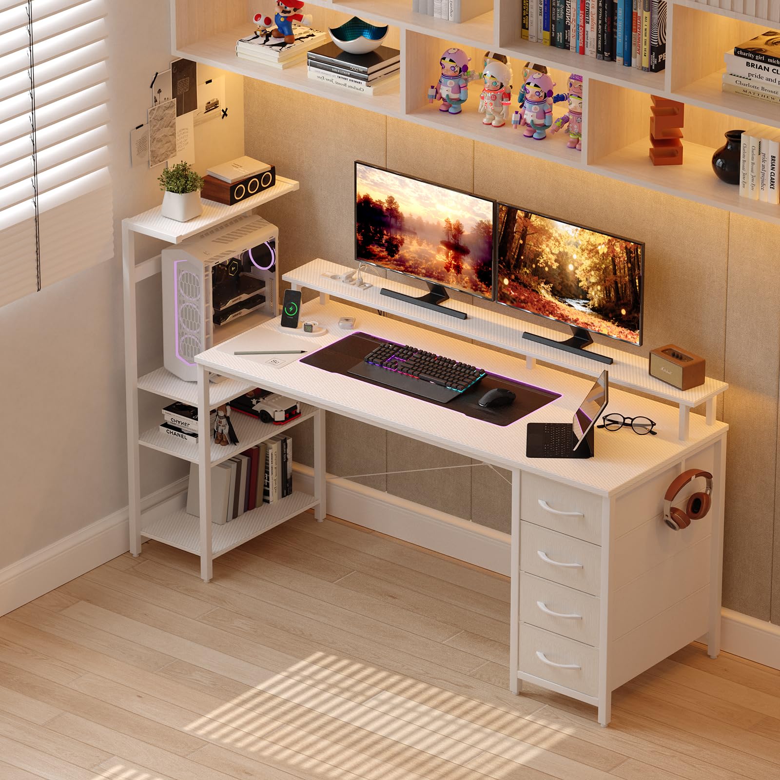 Gaming hoekbureau met ledverlichting - VIPERX1