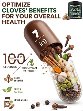 Herbpy 7in1 Clove Supplement 500mg, Support Digestion, Immune, Heart Health