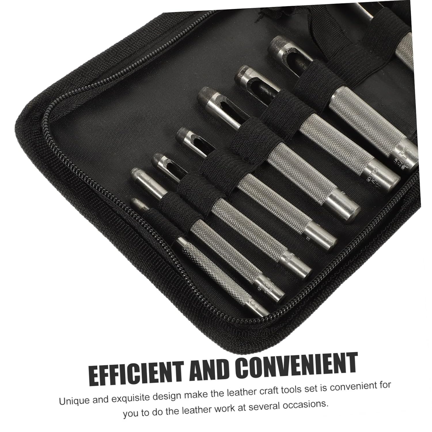 INOOMP 12pcs Leather Hole Punch Set with Hollow Punchers for Belts, 3-19mm Diameter, DIY Leather Craft Tools for Stamping and Eyelet Making in Industrial and Scientific Use