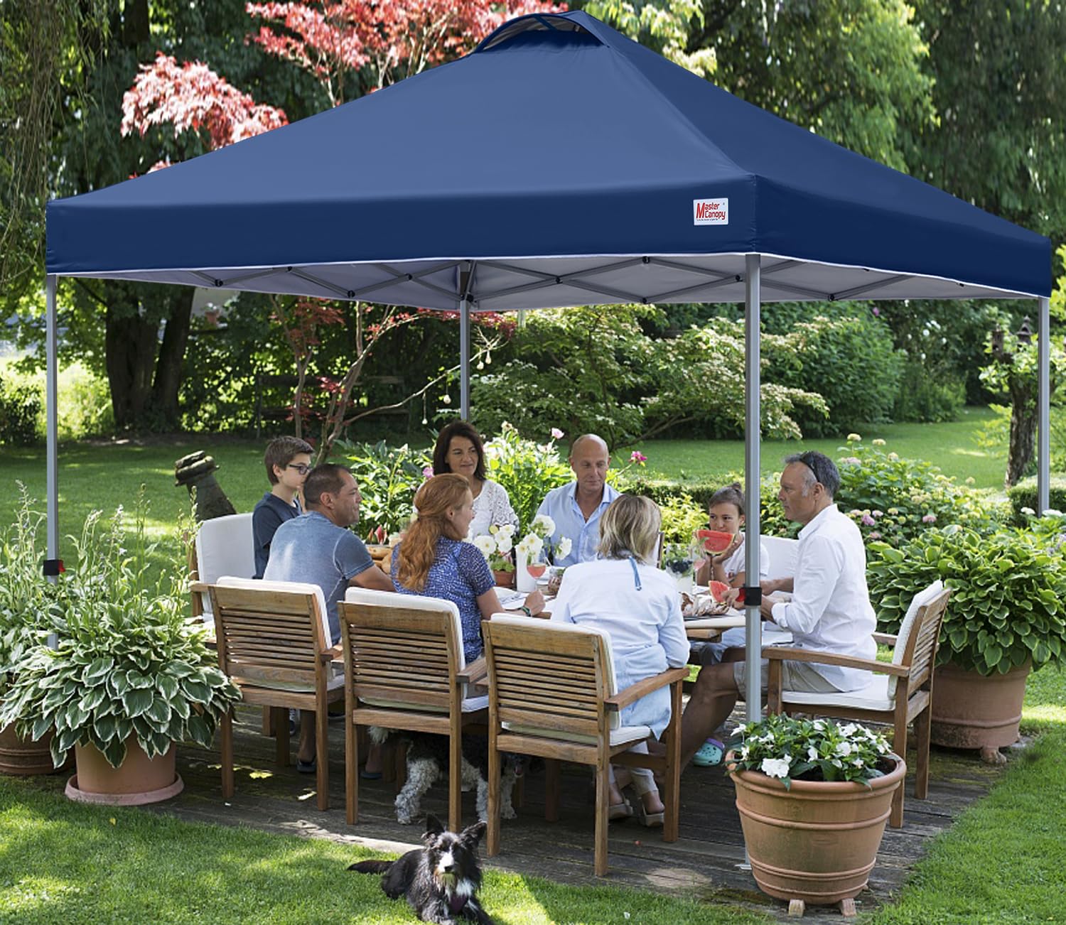 MasterCanopy Gazebo Compacto desplegable, toldo portátil Plegable instantáneo, Mejor circulación del Aire, con Bolsa con Ruedas, x4 Bolsas de Arena para toldo, x4