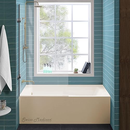 Vista 156 de Swiss Madison Well Made Forever SM-AB540MB Voltaire - Bañera de alcoba con faldón, 60 x 30 pulgadas, negro mate Mate negro