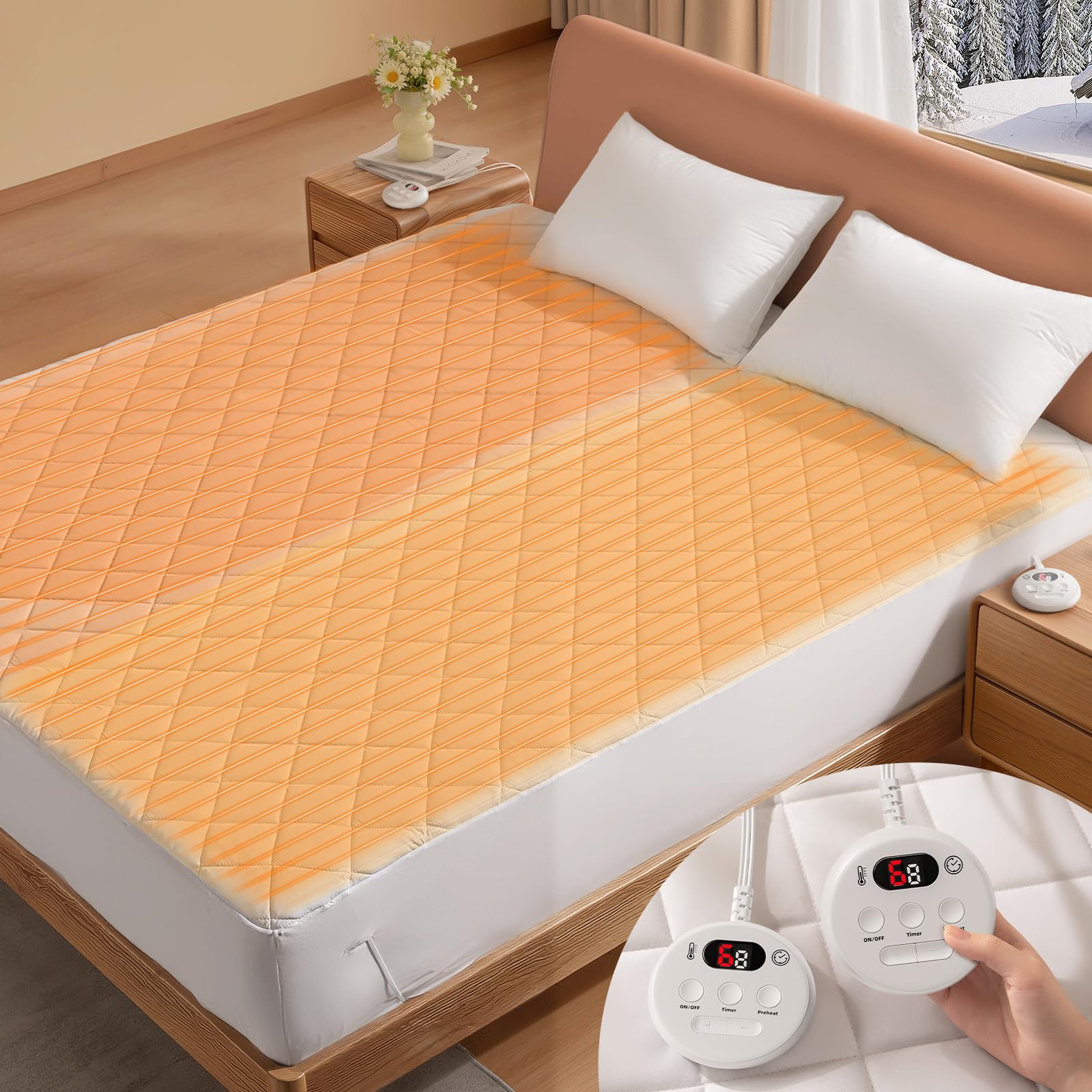 ESTINGO Heated Mattress Pad King
