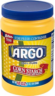 Argo 100% Pure Corn Starch 16 Oz - Gluten-Free Thickener for Smooth Sauces, Lump-Free Gravies & Baking