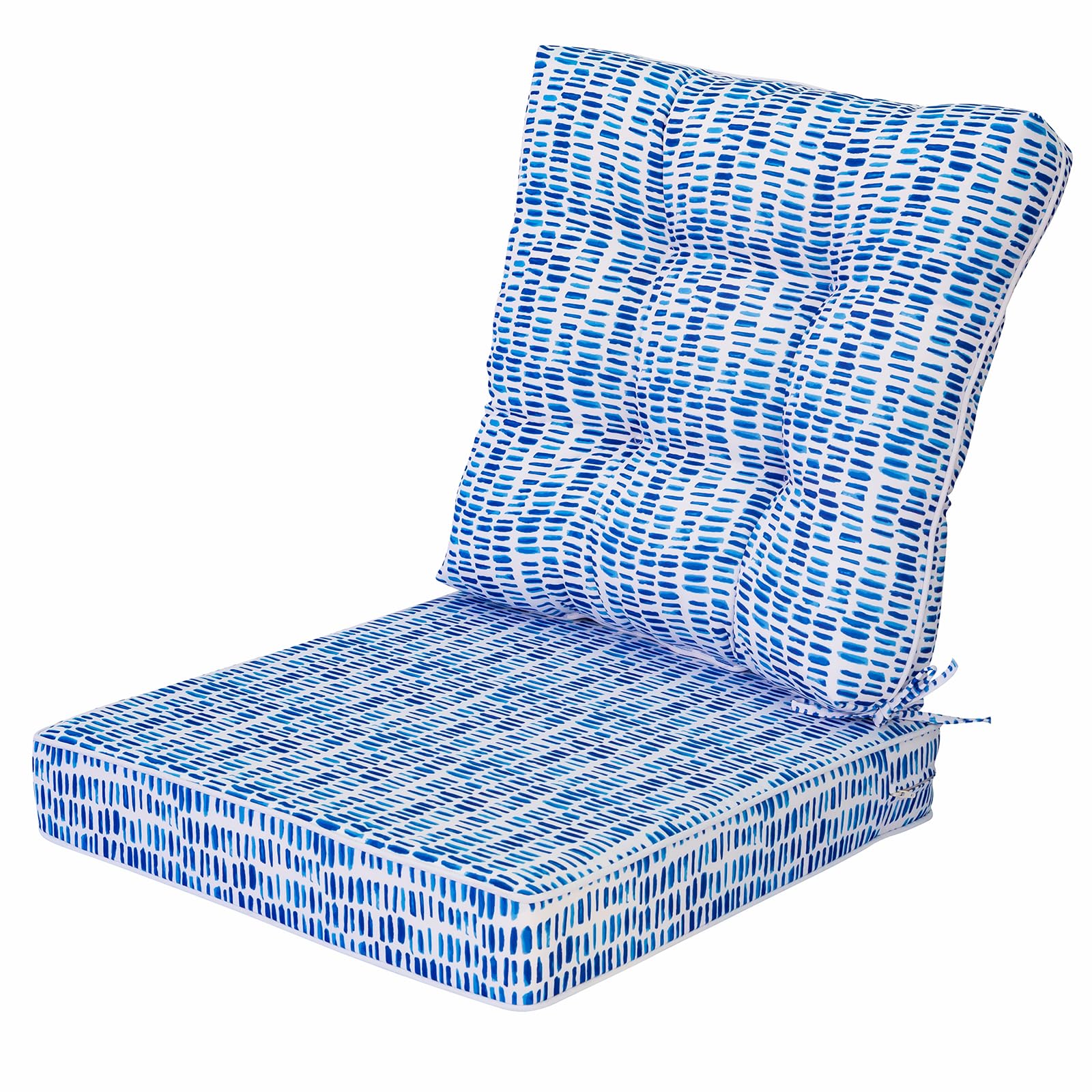 JMKaixin Outdoor Seat/Back Deep Chair Cushion Set for Patio Furniture Lounge Chair