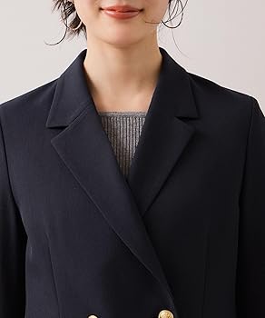 Amazon | [ビス] 美easy コンフォート金ボタンジャケット/イージーケア