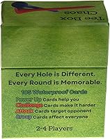 Vista 4 de Tee Box Chaos Juego de cartas de golf, 18 hoyos de diversión, tarjetas de golf impermeables para golfistas, regalos de golf para hombres, accesorios