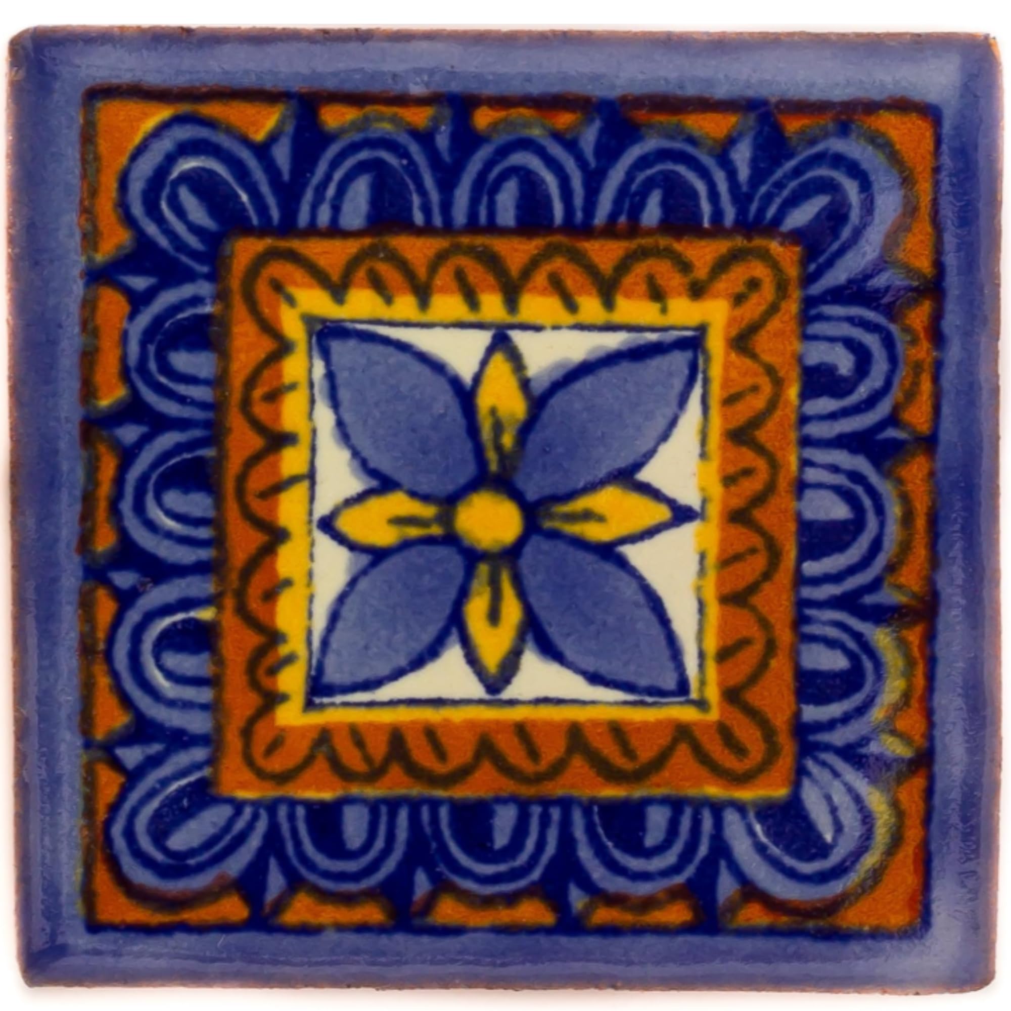 Tumia LAC Azulejos Mexicanos Artesanales de Talavera de 5cm